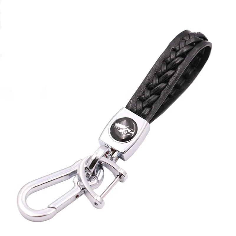 Качественный Плетеный брелок из натуральной кожи для ключей Пряжка подковы