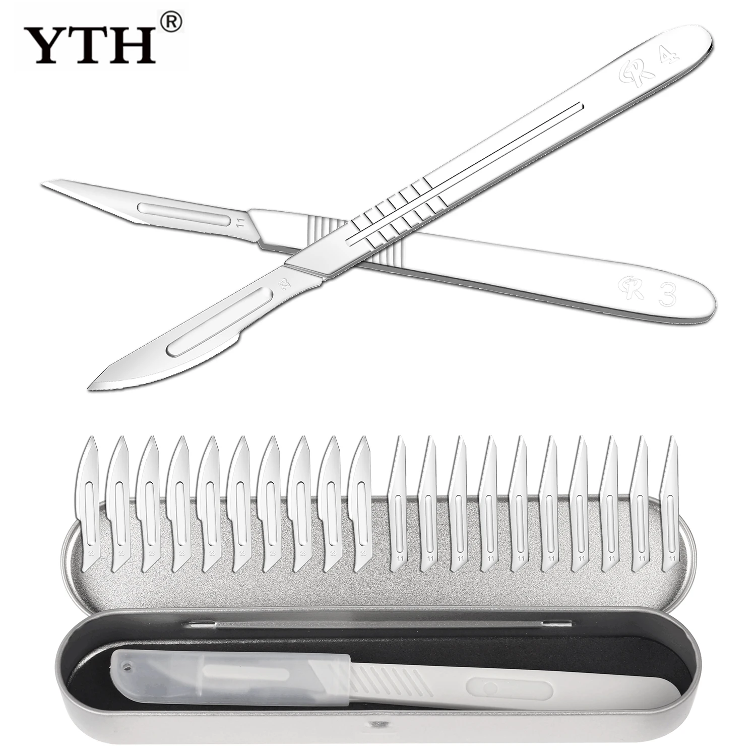 YTH Carbon Steel Blades Surgical Scalpel Blades Replaceable Repair Phone Paper Cut Multifunction Sculpture Carving Knife Scalpel 10 pcs surgical knife blade replacement scalpel with replaceable blades multi function scrapbooking crafts carving knife