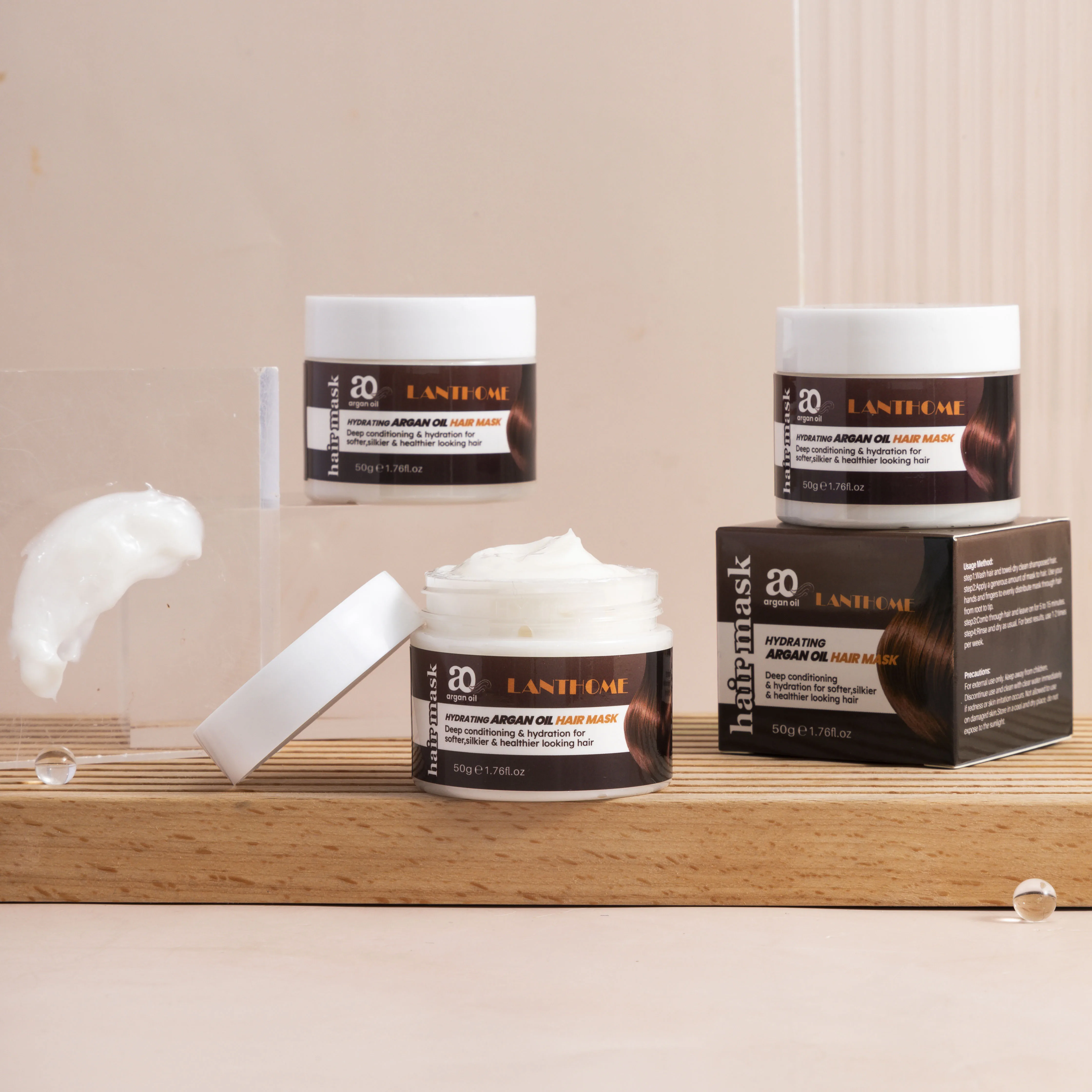 Увлажняющая маска для волос Firstsun с аргановым маслом восстанавливает