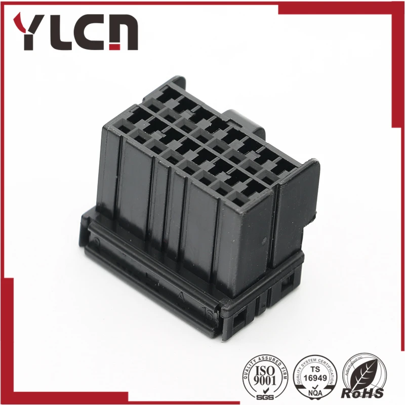 

free shipping 16 Way Black unsealed plug Female Connector for tyco 174046-1