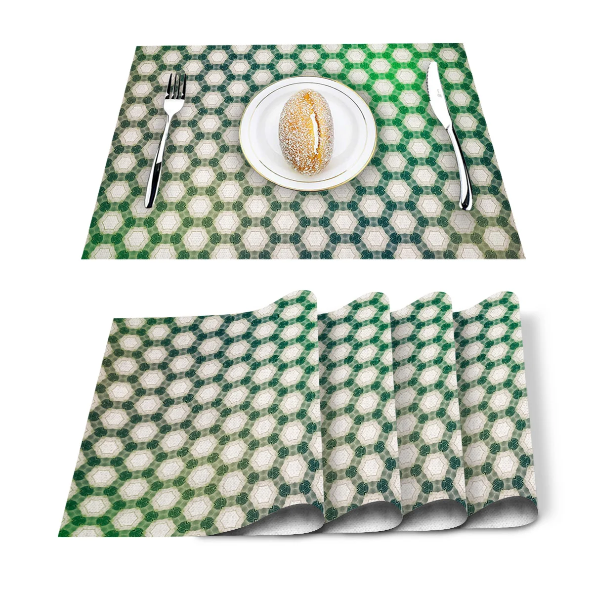 Марокканские Геометрические Цветочные улей Ретро столовые приборы моющиеся