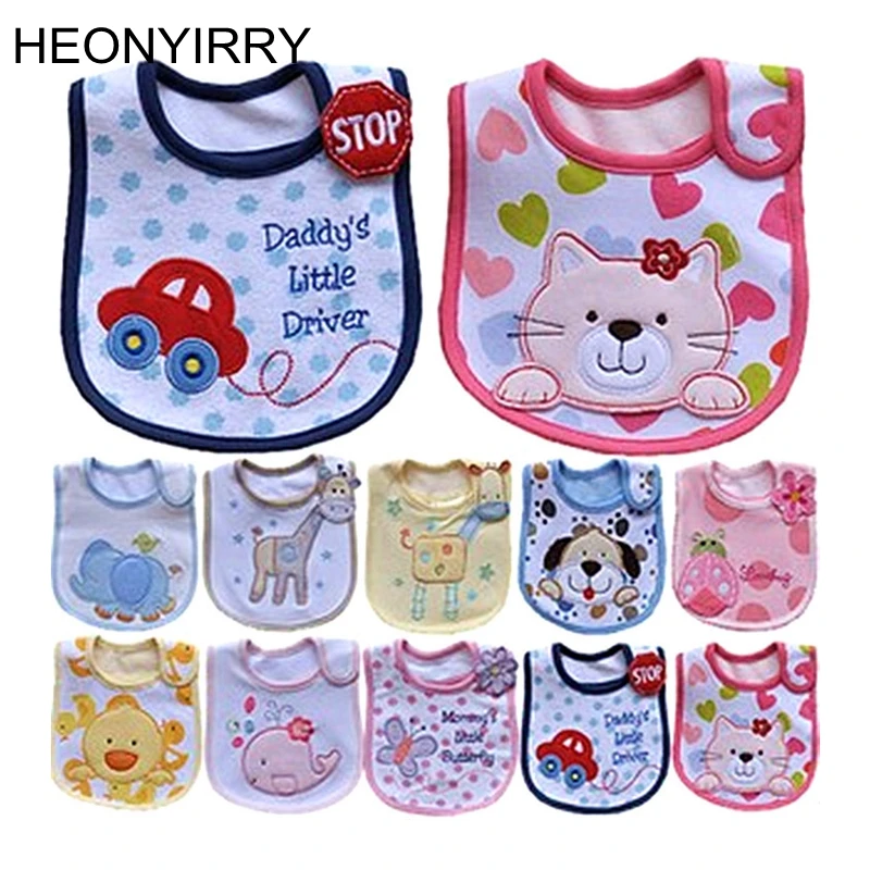 

0-3 Years Baby Bibs Cute Cartoon Pattern Toddler Baby Waterproof Saliva Towel Cotton Fit Old Infant Burp Cloths Feeding