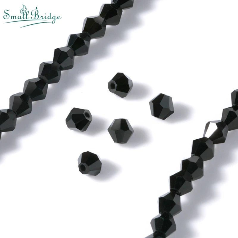 110 шт. двухконусные стеклянные бусины для бижутерии 4 мм|Бусины| |