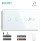 Умный выключатель BSEED с поддержкой Wi-Fi, двухклавишный переключатель белого цвета с поддержкой приложения Tuya Google Assistant для дома