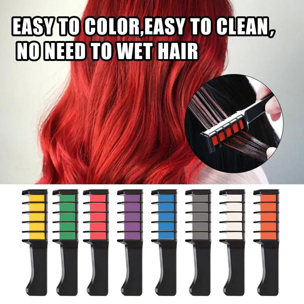 

EELHOE Hair Chalk Easy to Apply Long Lasting Plant Extracts Disposable Hair Dye Chalk for Party