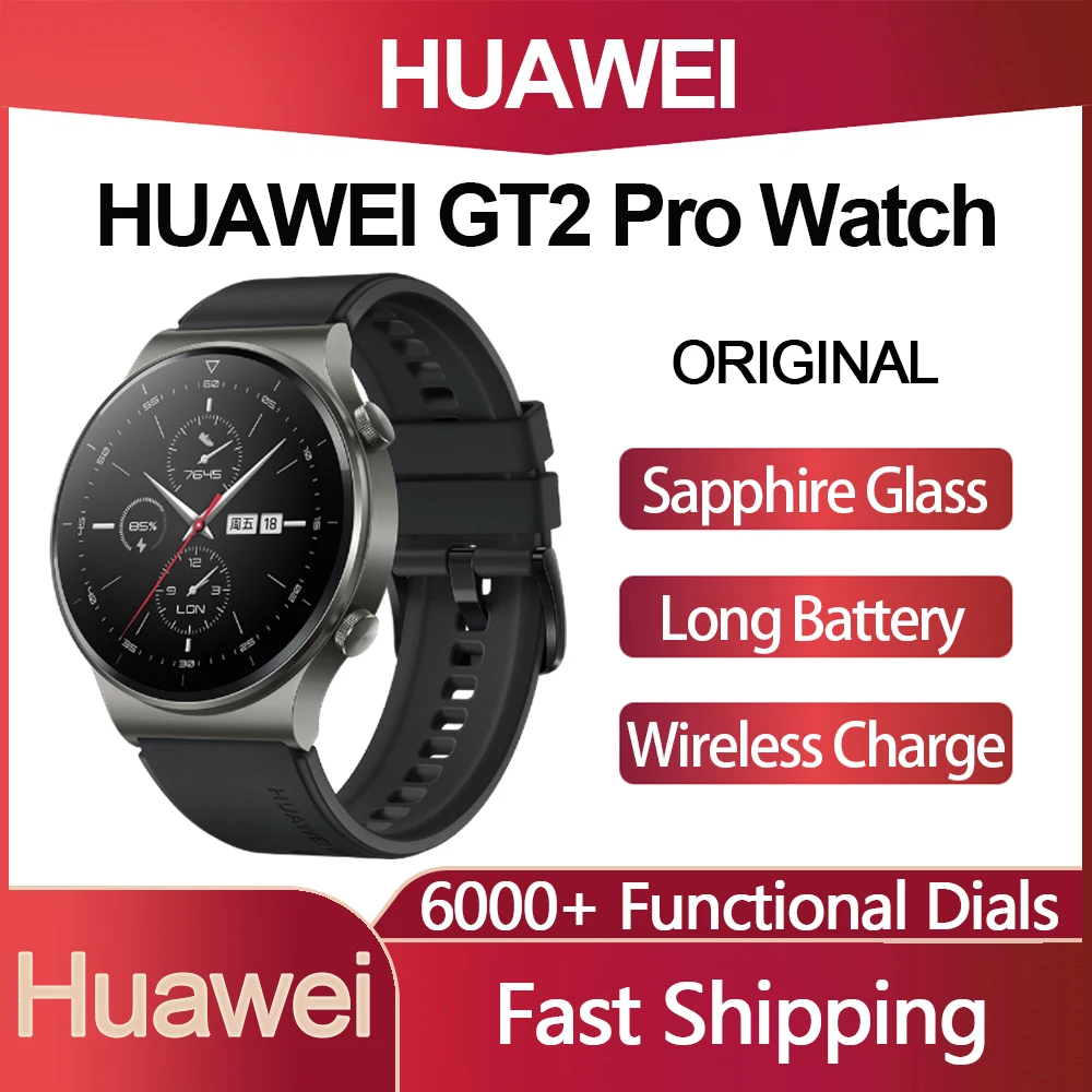 Best Price HUAWEI Smart Watch GT 2 Pro GT2 ECG Smartwatch Sport Fitness 4G GPS Wireless Charging Kirin A1 for Men Watch FIT Waterproof