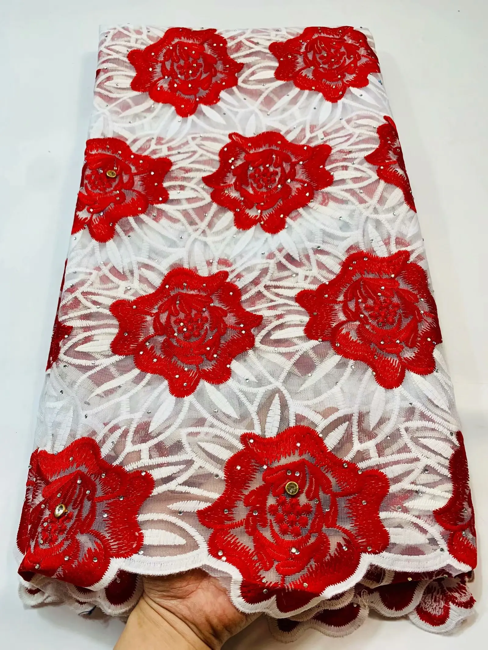 

XSN019 Pretty flower embroidered French lace Fabric,good quality African Tulle lace for women dress