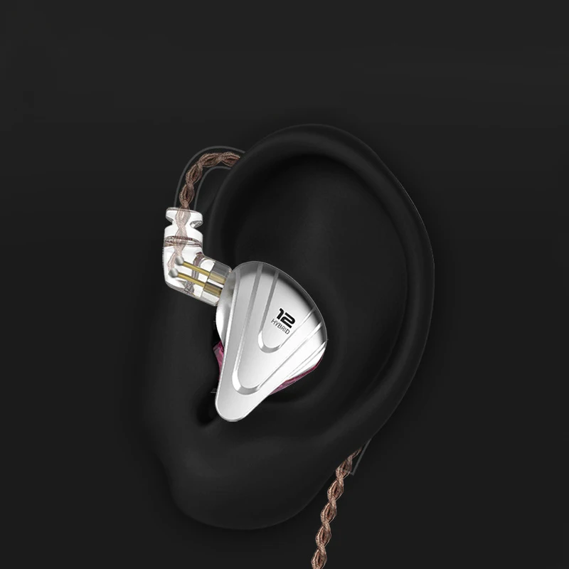 Гибридные наушники с 12 драйверами 2DD + 10BA настоящие HiFi стерео басовые для iPhone Xiaomi
