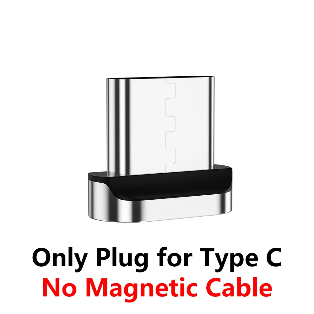Only Plug TypeC Магнитный зарядный кабель Micro Usb MANTIS 3m 2m 1m для Iphone samsung светодиодный магнитный кабель синхронизации данных 3A кабель быстрой зарядки type C - Цвет: Only Plug TypeC
