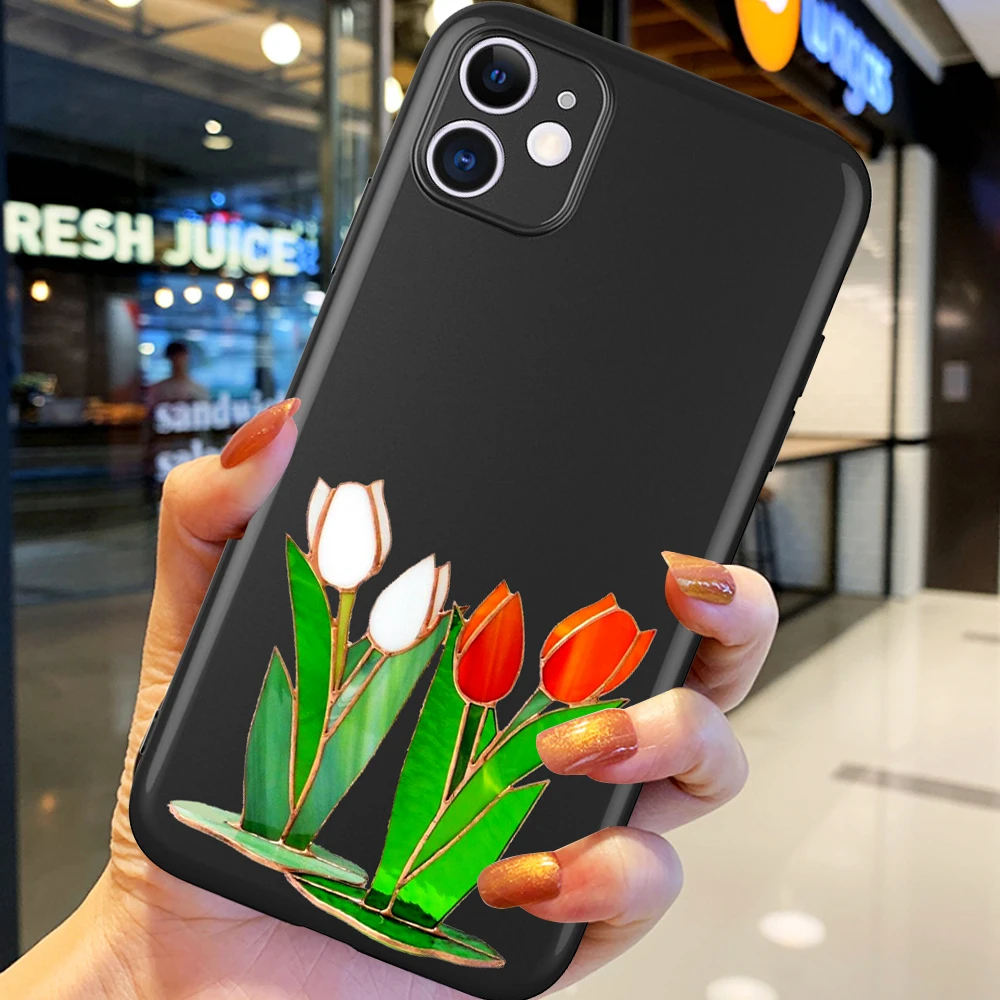 

Hot fashion Flower butterfly landscape for iPhone 12 Pro Max 5 6 6S 7 8 SE 2020 Plus X XS XR 11 Pro Max Phone case cover funda