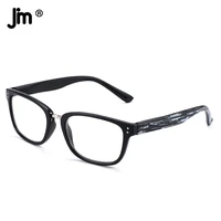 jm men women spring hinge square reading glasses vintage magnifier diopter presbyopic glasses