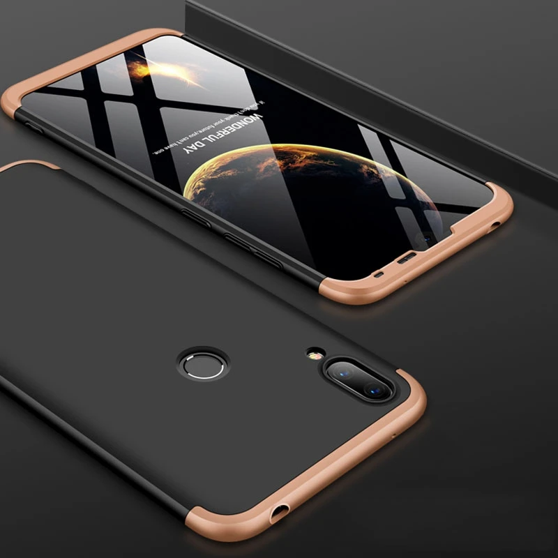 Чехол GKK для Huawei Y7 Prime 2019 3 в 1 Защитный матовый жесткий чехол из