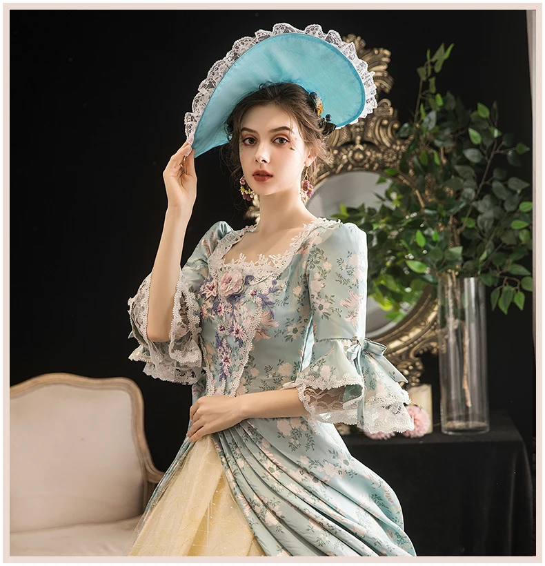 Элитные корт рококо барокко Marie Antoinette Бальные платья 18 век Ренессанс, платье для женщин