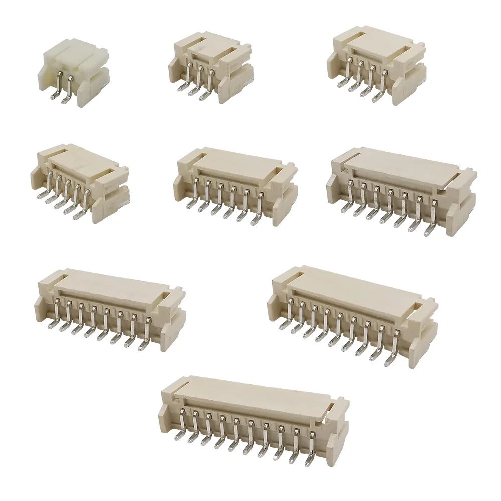 

50/100Pcs PH 2.0 Pitch 2.0mm 2P 3P 4P 5P 6P 7P 8P 9P 10 Pin Horizontal SMD Socket Terminals PH2.0 JST Wire Connector