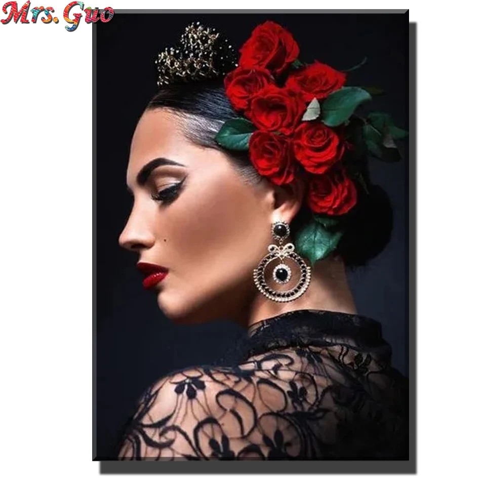 

Алмазная вышивка красивая женщина мозаика Стразы алмазная живопись портрет наборы для вышивки крестиком Декор для дома ручной работы пода...