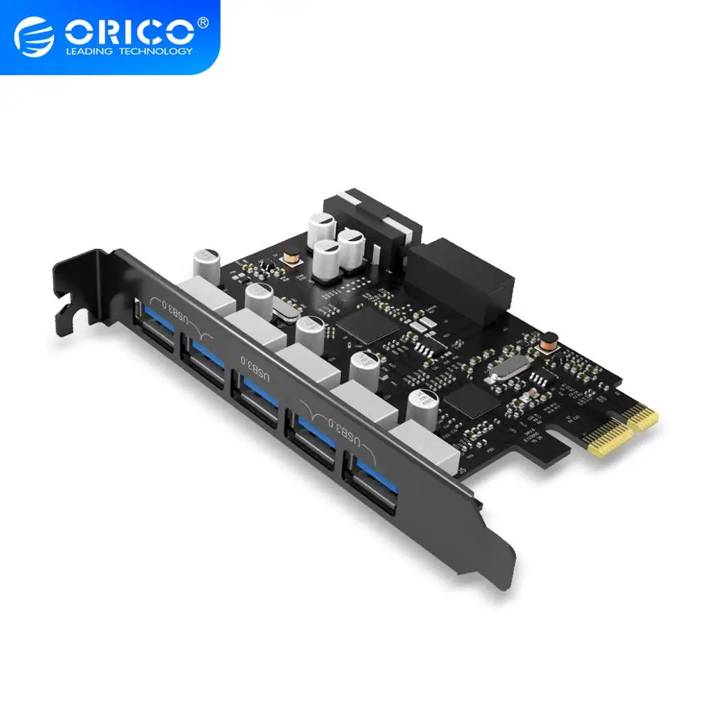Настольная карта ORICO для ноутбука с 5 портами USB 3 0 PCI Express поддержка портов Windows 10 / 8