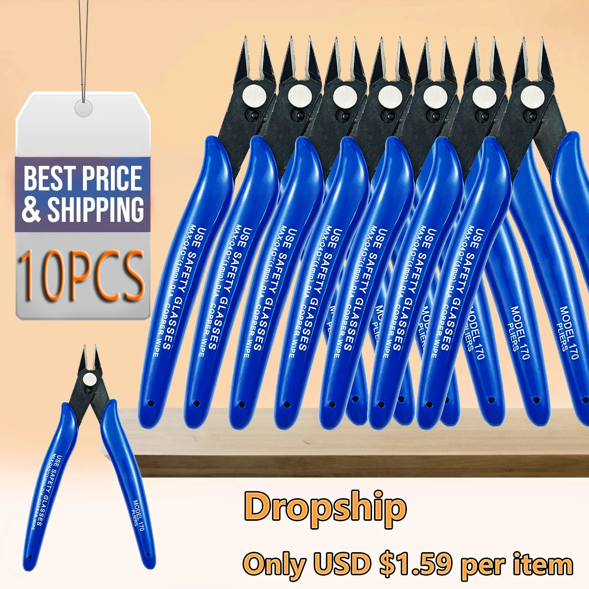 

10pcs Dropship Pliers Multitool Tools Electrical Pliers Wire Cable Cutters Cutting Side Snip Flush Nipper Hand Tools edc Clamp