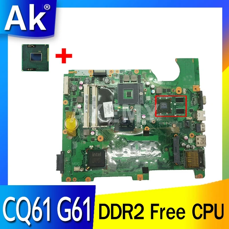 Материнская плата Akemy DA00P6MB6D0 517837 001 для ноутбука HP Compaq Presario CQ61 G61 материнская DDR2
