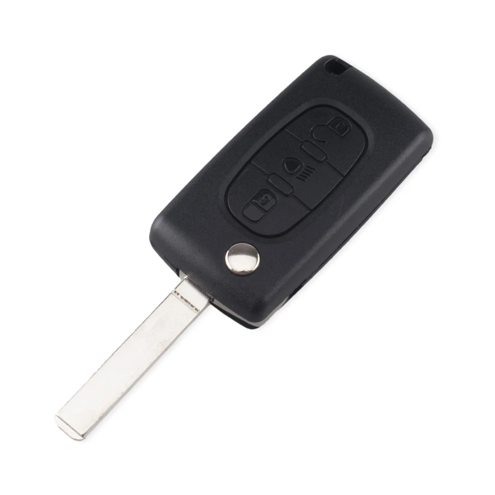KEYYOU для CITROEN C2 C3 C4 C5 C6 C8 дистанционный флип чехол ключей Fob 3 кнопки без паза CE0536