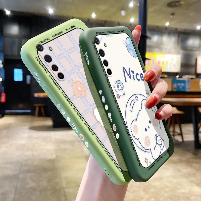 for realme 6s 6i 6 pro 7 4g 7 5g 7i 7 pro case with bear and rabbit back cover cartoon casing free global shipping