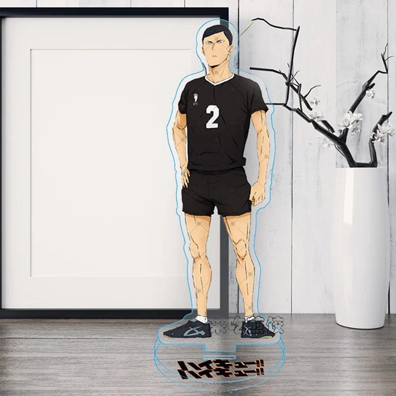 

Anime Haikyuu!! Hinata Shoyo Kageyama Tobio Tsukishima Kei Cosplay Stand Figure Acrylic Desk Model Plate Decor Gifts