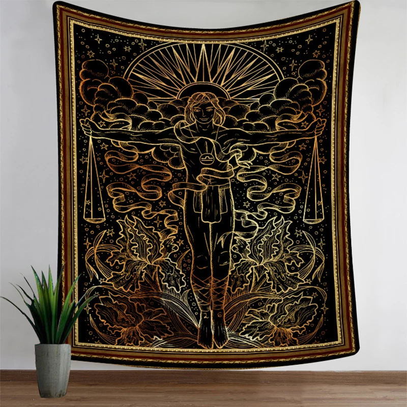 Гобелен с богемным принтом настенный из полиэстера для гостиной спальни в