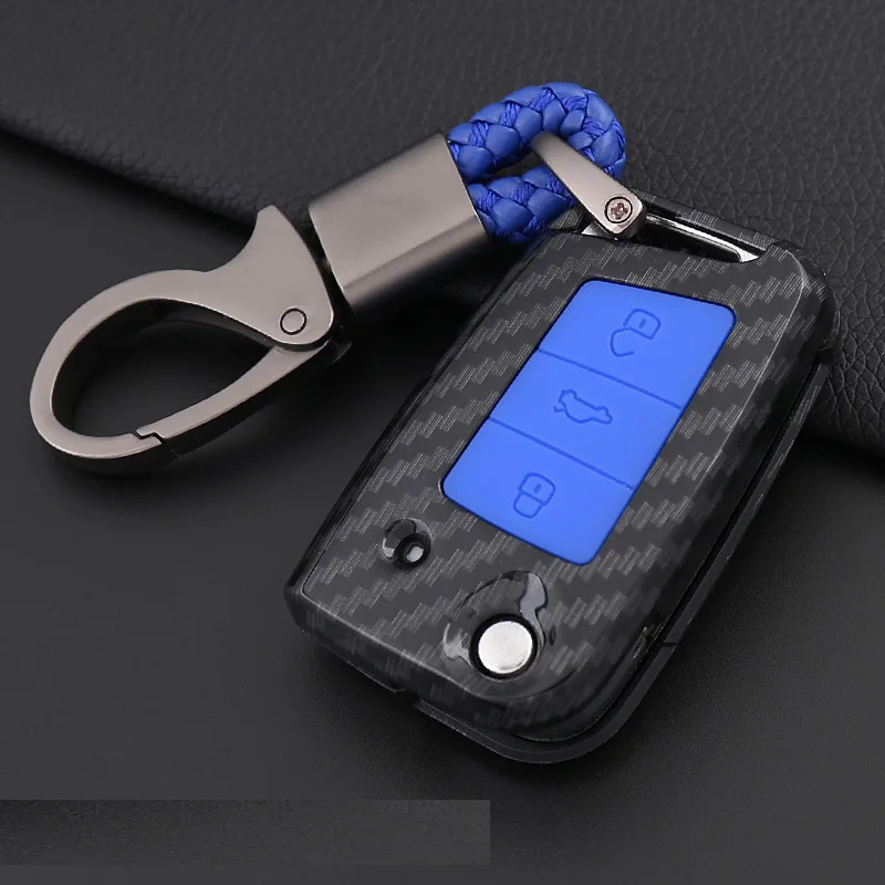 Чехол для автомобильного ключа из углеродного волокна чехол Volkswagen VW Golf 7 MK7 Tiguan