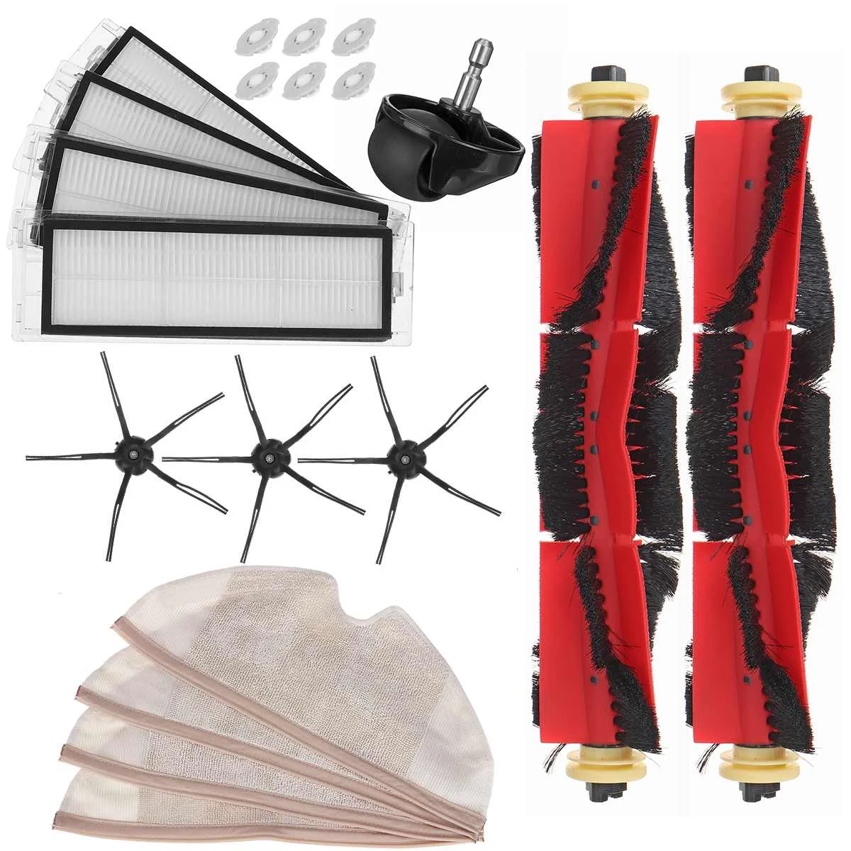 

free ship Vacuum Cleaner Parts Main Brush Clean Wheel HEPA Filter Accessories xiaomi MI Robot Roborocks S6 S60 S65 S5 MAX T6
