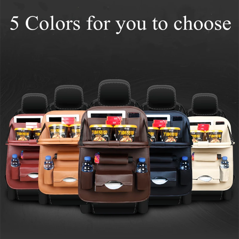 

Multifunctional Car Seat Back Bag Folding Table Organizer Seatback Debris Hanging Organizer Trunk Storage Bag Car Accessories
