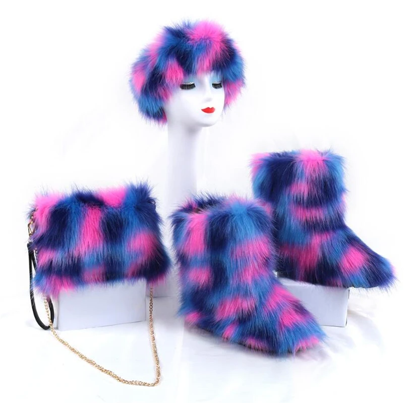 Зимние популярные женские уличные теплые ботинки из хлопка ботильоны