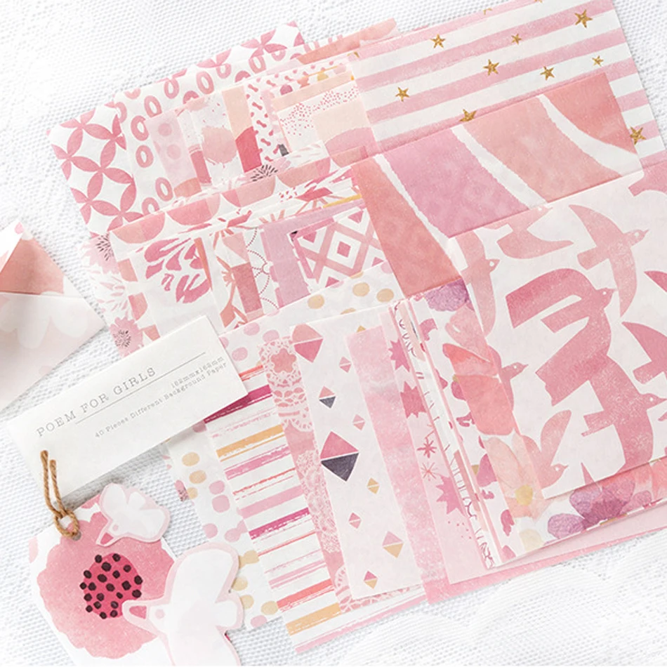 6 дюймов декоративная бумага розовая тема справочных материалов Для papercrafting, Scrapbooking