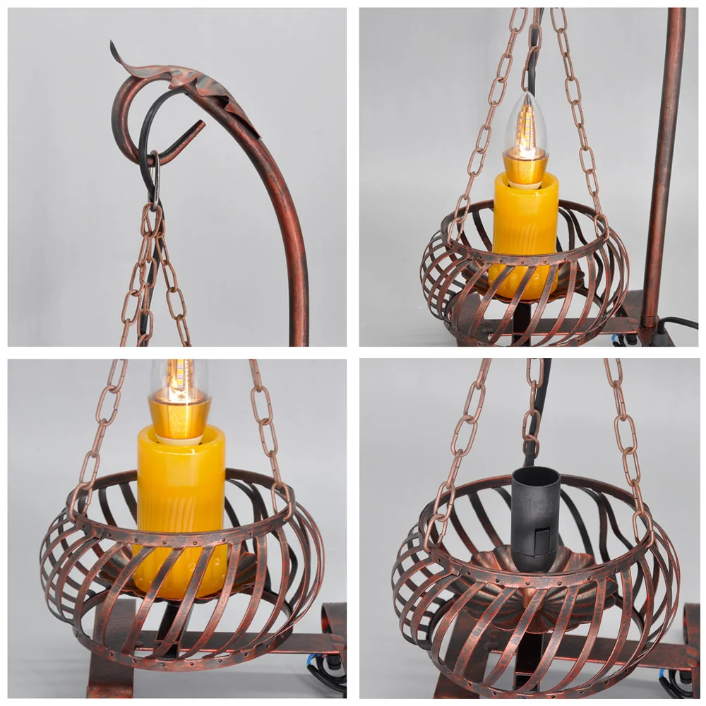 Настольный светильник Artpad в американском стиле винтажный с вилкой керосиновая