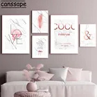 Плакаты и принты из розового золота с перьями, Современная мраморная Картина на холсте, модный плакат, настенные картины в скандинавском стиле, декор для гостиной