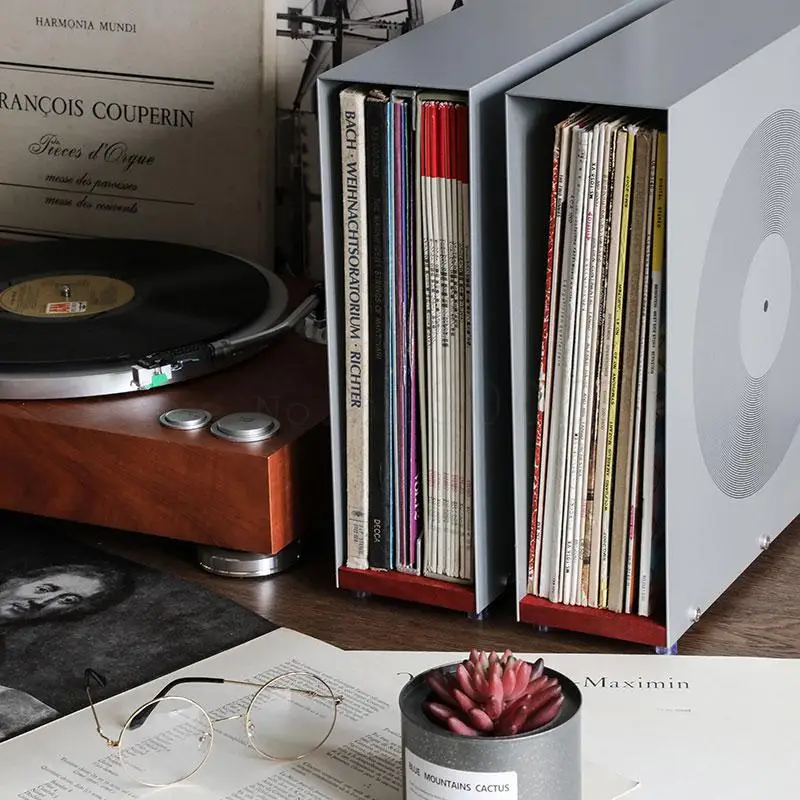 Серая квадратная черная резиновая полка для записей дисков Cd специальная