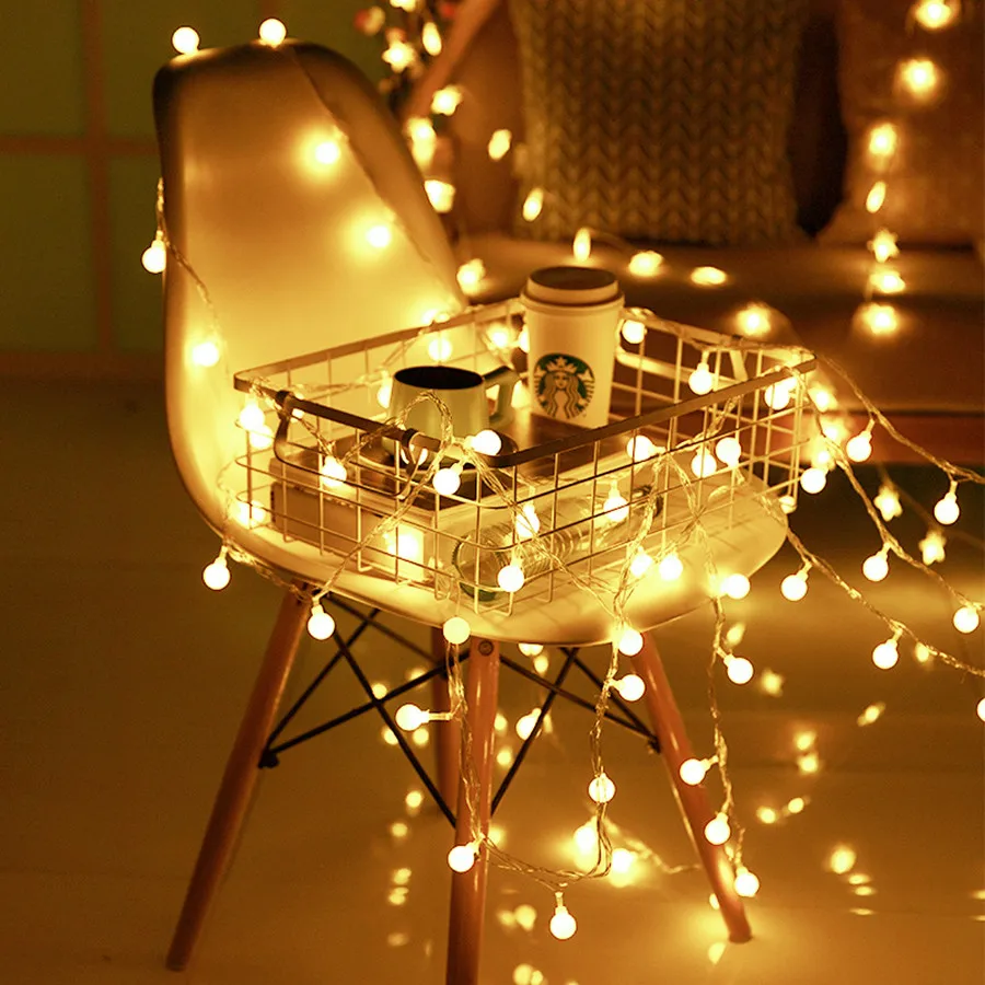 

100M 800 LEDs Globe String Lights Ball Fairy String Lights Plug In 8 Modes Outdoor Christmas Garland Lights For Bedroom Wedding