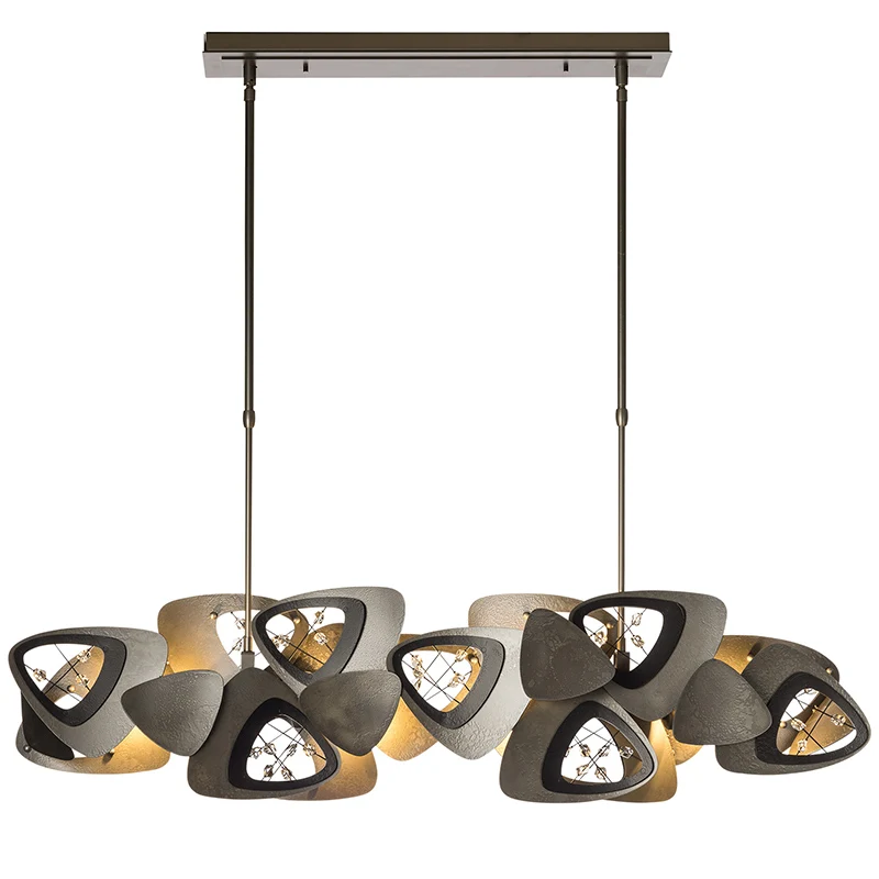 

Металлическая ретро-люстра в стиле пост-модерн, модель освещения для комнаты, кухни, островка, подвесные светильники, украшение для дома, ст...
