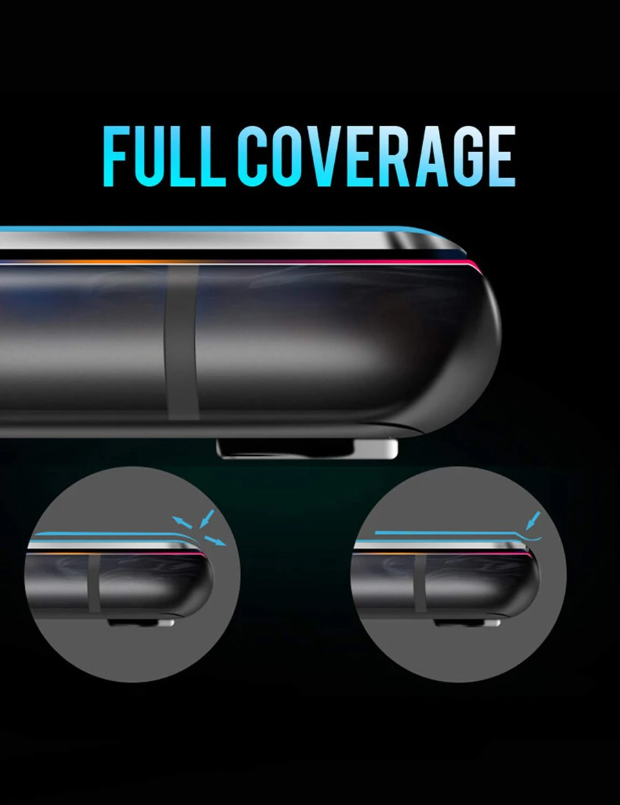 Рамка Полное покрытие для iPhone 7/8 Plus Защита экрана для iPhone XR XS Max закаленное стекло для iPhone 11 Pro Max защита от пыли