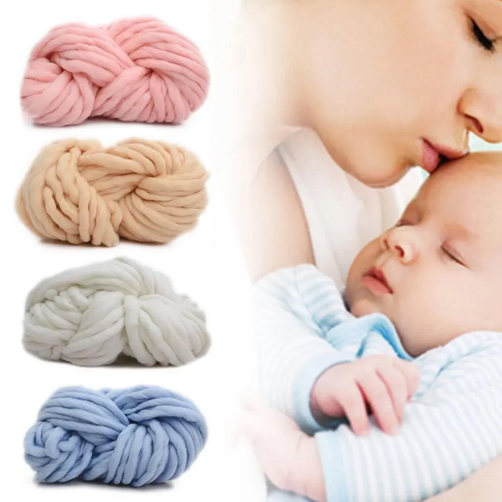 Мягкая акриловая шерстяная толстая пряжа для ручного вязания крючком