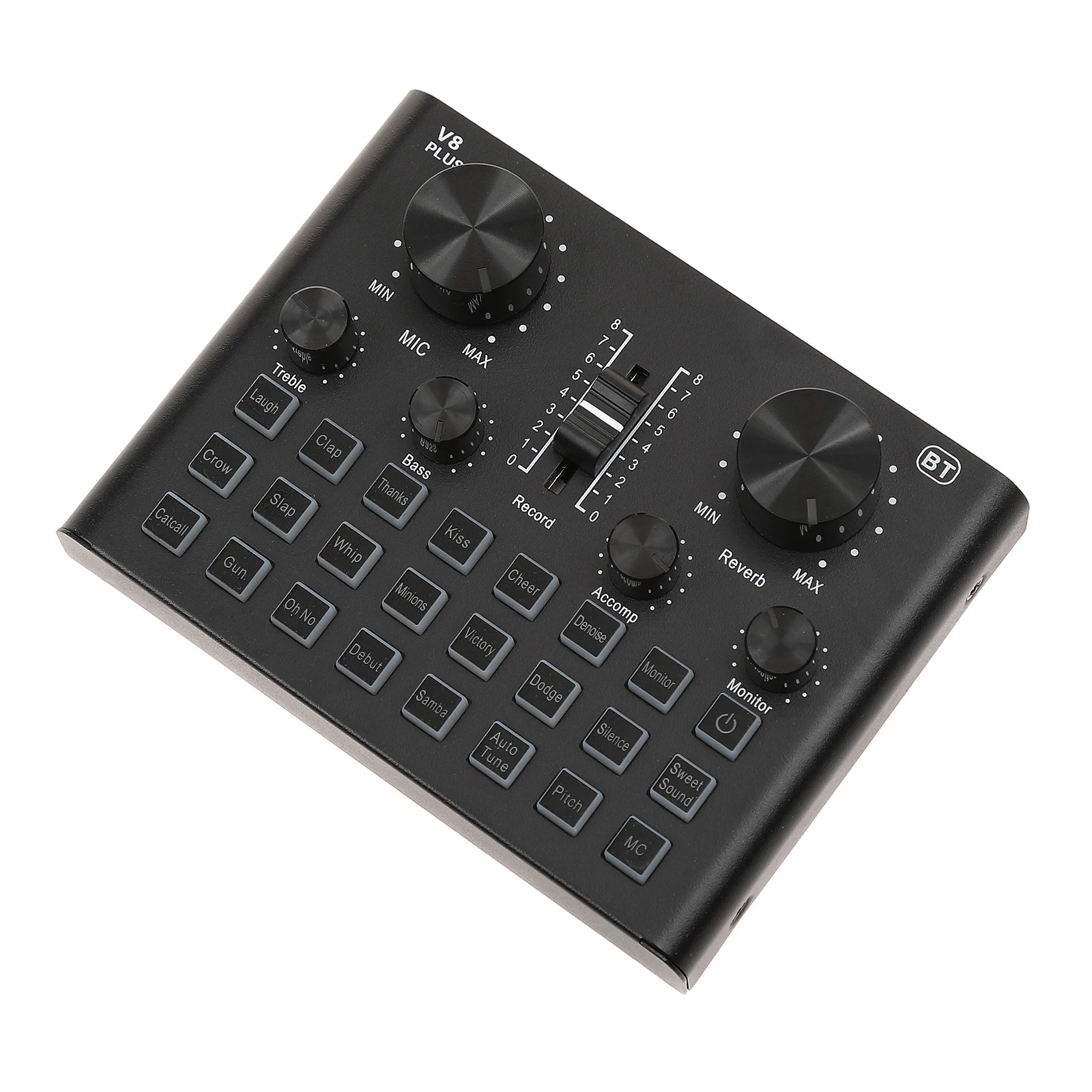 

Mini External Sound Card Support BT Connection Volume Control Plug and Play High Performance Mutilfuctional for Live Streaming