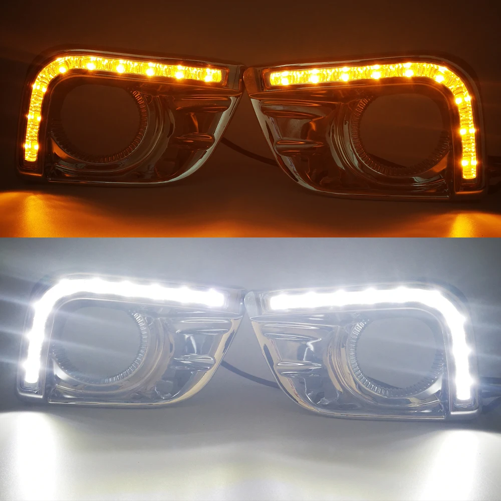 Автомобильная проблесковая 1 пара автомобиля светодиодный DRL Дневной светильник