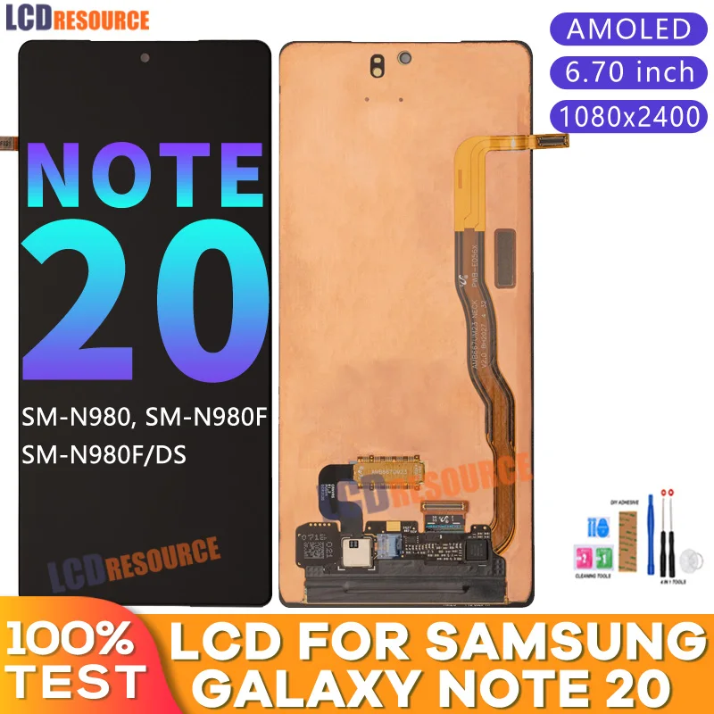 

6,70 "AMOLED с ЖК-дисплеем в сборе с рамкой для Samsung Galaxy Note 20 5G ЖК-дисплей с сенсорным экраном для Samsung Note 20 N980 SM-N980F