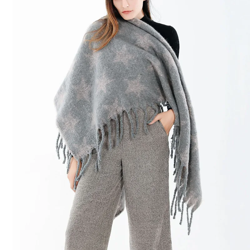 Зимние длинные шарфы VIIANLES кашемировые шали женский квадратный шарф широкая