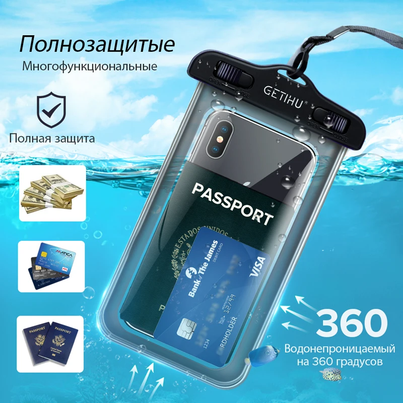 Универсальный чехол водонепроницаемый чехол для телефона для iPhone 11 XS MAX 8 7 6 6S чехол сумка чехол для samsung S10 S8 водонепроницаемый чехол для плавания