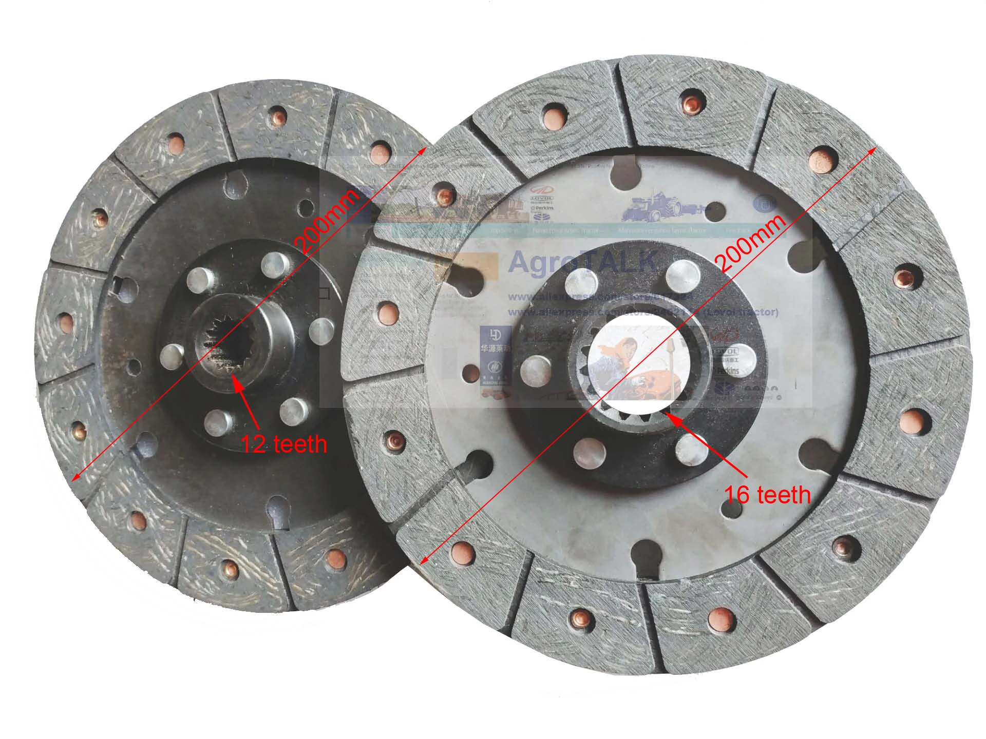 Набор дисков и дисков-муфтов для Jinma JM254 / JM284, номер детали: c 250,21 S.013 + 250,21 S.015 Набор дисков и дисков-муфтов для Jinma JM254 / JM284, номер детали: c 250,21 S.013 + 250,21 S.015