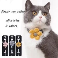 cat collar with bell bowtie cat collar for cats and small dogs cat collar kitten accessories kitty pet products flower necklace