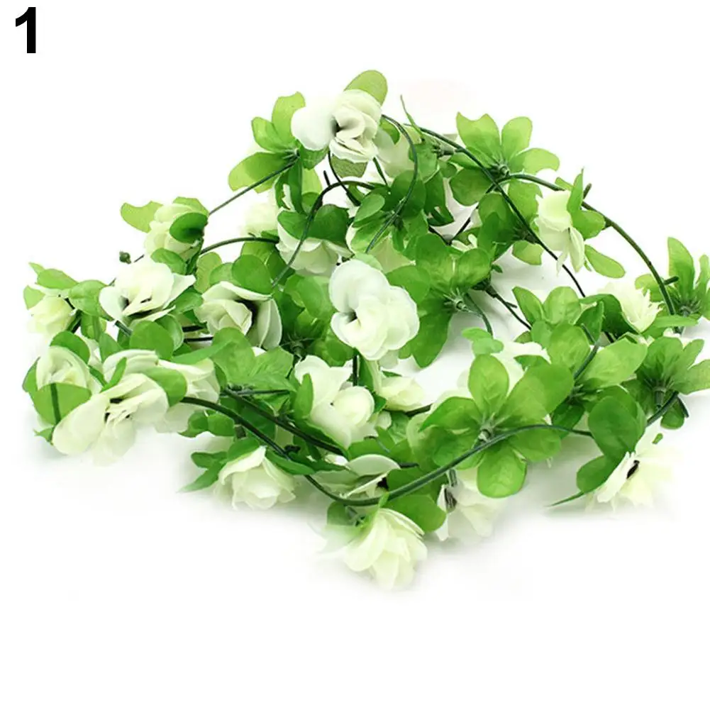 

Garland Artificial Rose Blossom Vine Desktop Decor for Home Garden Balcony Decor Plants Flower Arrangement Bonsai Fake Plants