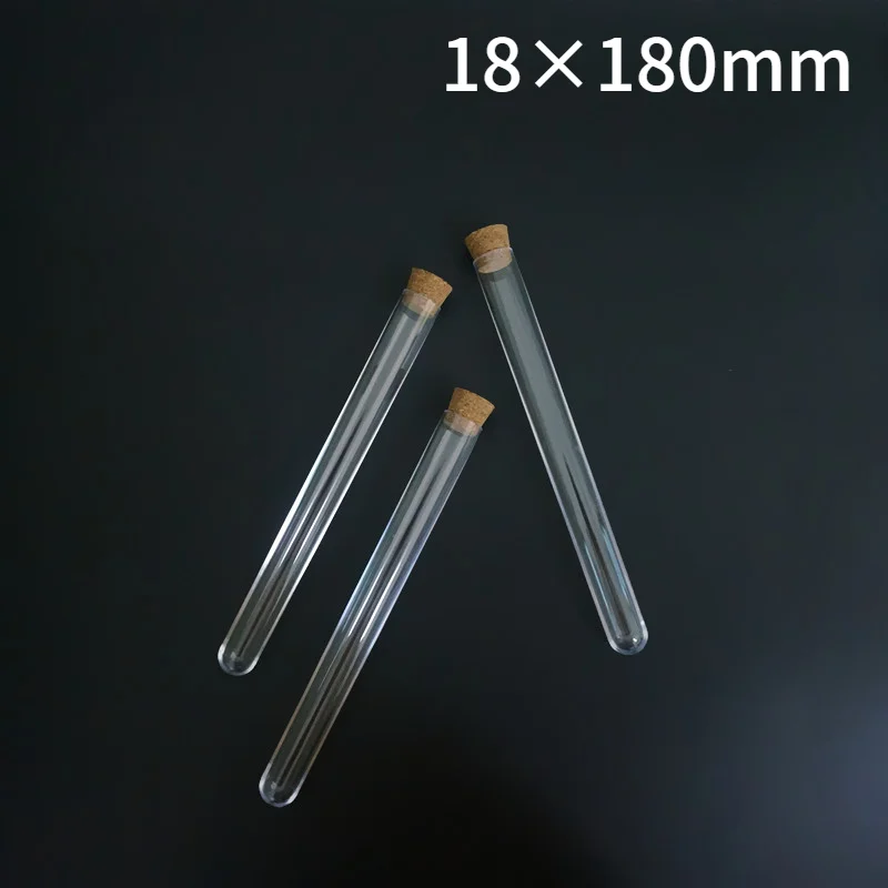 

Лабораторные прозрачные пластиковые пробирки с пробками, 20 шт./лот, 18 х180 мм, Подарочная трубка для свадебных подарков, Лабораторная школа