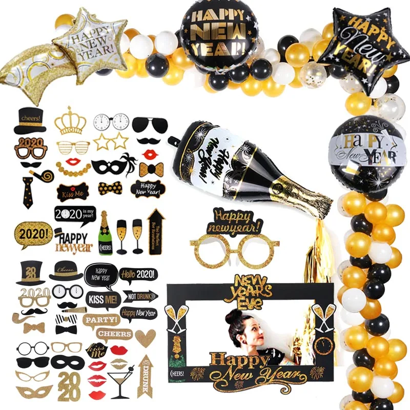 Новогодние вечерние Золотые декоративные бумажный шарик наклейки фоторамка