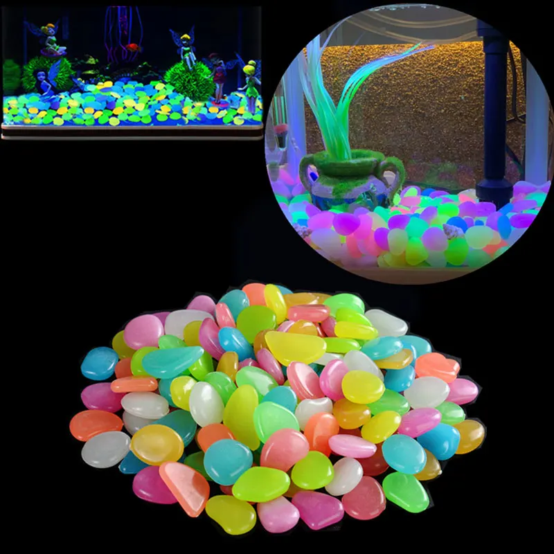 

Большой светящийся камешек цвет сад украшение цветочный горшок подарок супер яркий флуоресцентный аквариум светящийся камень светящийся ...