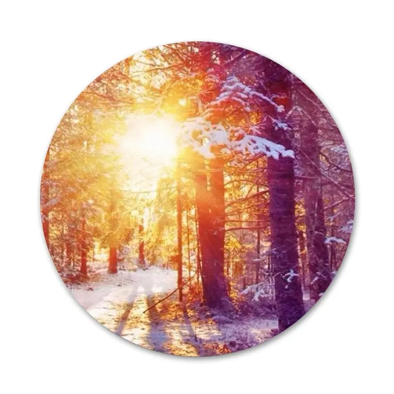 Значки в виде зимних снежинок 58 мм значки металлические для фотографий | Дом и сад